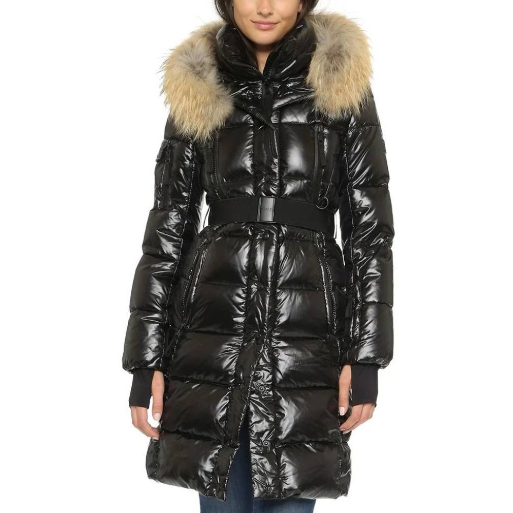 Sam. Infinity Jet Black Coyote-Trim Puffer